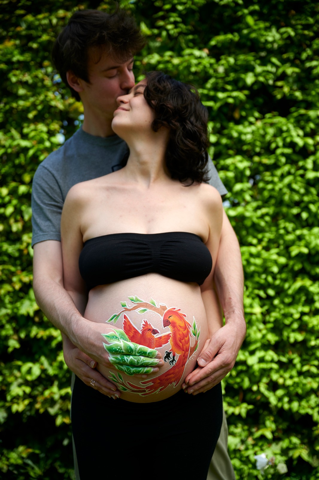 Bellypainting nid d'oiseau